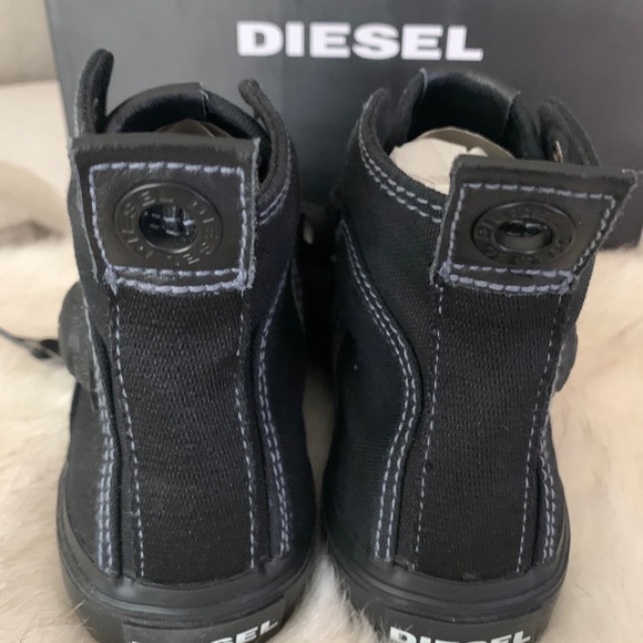 Diesel High Cut Black Sneakers Size 6.5 - Picture 5 of 5
